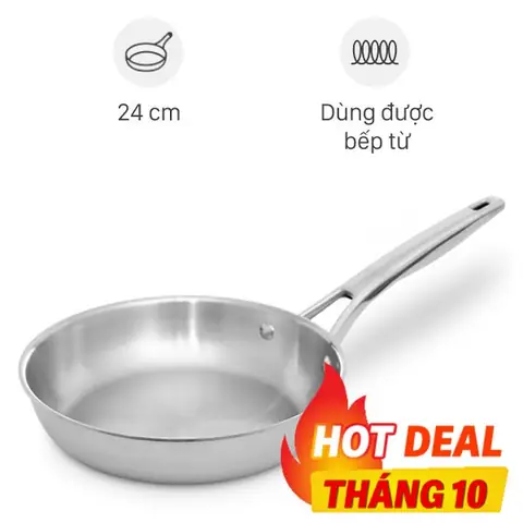 Chảo inox nguyên khối đáy từ Elmich Trimax EL-2838IN24