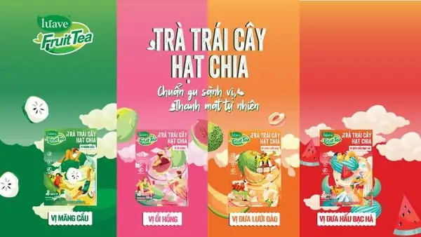 Trà trái cây hạt chia Lúave