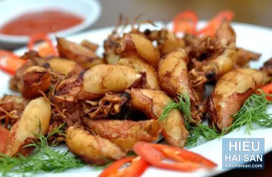 Mực ống chiên giòn Mực ống chiên giòn