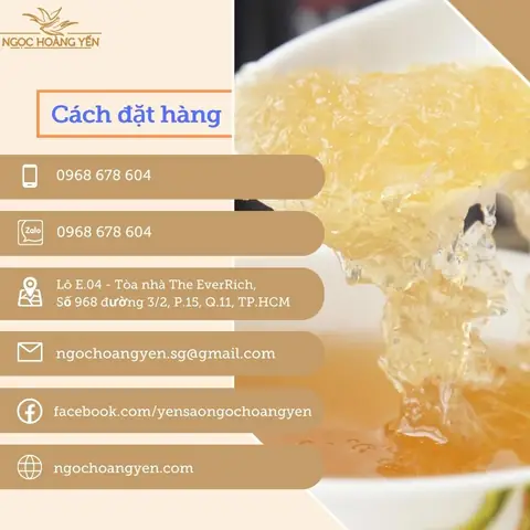 Cách đặt hàng yến sào Ngọc Hoàng Yến
