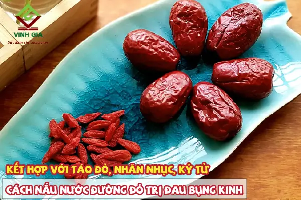 2.1. Nước táo đỏ, nhãn nhục, kỷ tử nấu đường đỏ
