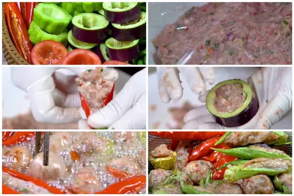 Bước 3: Làm chả khổ qua cà ớt Bước 3: Làm chả khổ qua cà ớt