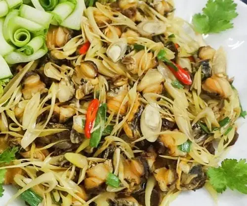 cách nấu ốc hương xào sả ớt