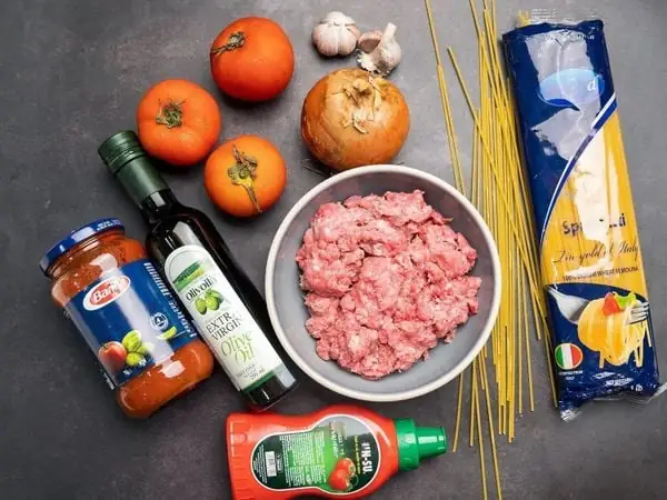 1. Nguyên liệu làm mì Spaghetti