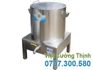 Nồi nấu phở bằng điện 50L, Nồi hầm xương bằng điện, nồi nấu nước lèo hũ tiếu 50l sản xuất Inox Việt Cường Thịnh.