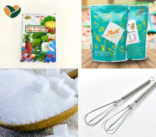 Nguyên liệu để làm pudding trứng