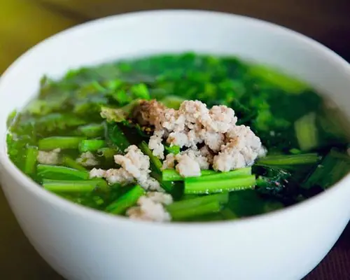 2.5 Cách nấu rau bò khai thịt băm