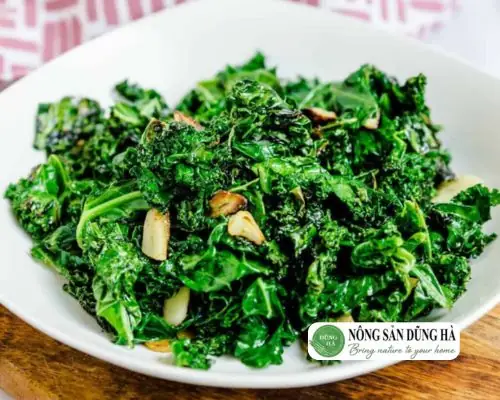 Cải Kale xào tỏi Cải Kale xào tỏi