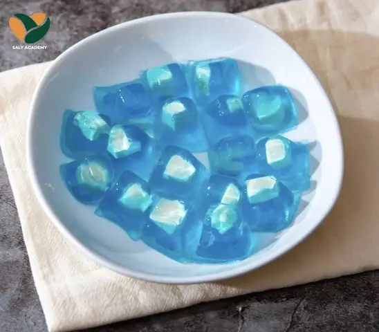 Cách làm thạch rau câu phô mai đậu biếc Cách làm thạch rau câu phô mai đậu biếc