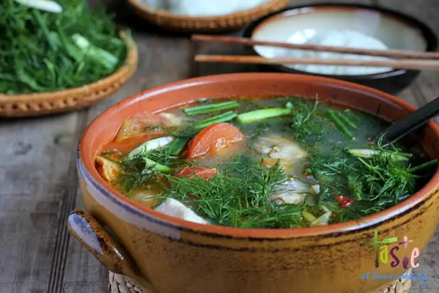 cách nấu riêu cua với mẻ