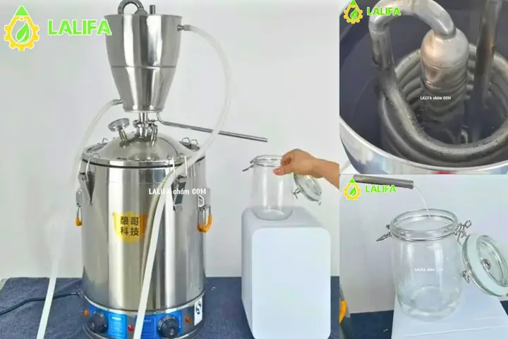 Bước 4: Cách nấu rượu tại nhà với nồi chưng cất LALIFA