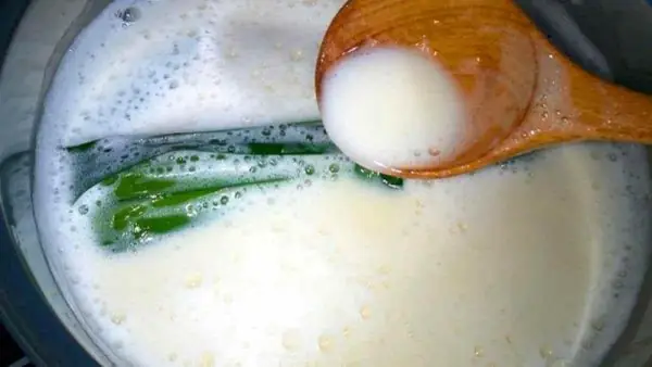 2.1 Làm sữa đậu nành lá nếp bằng máy làm sữa hạt