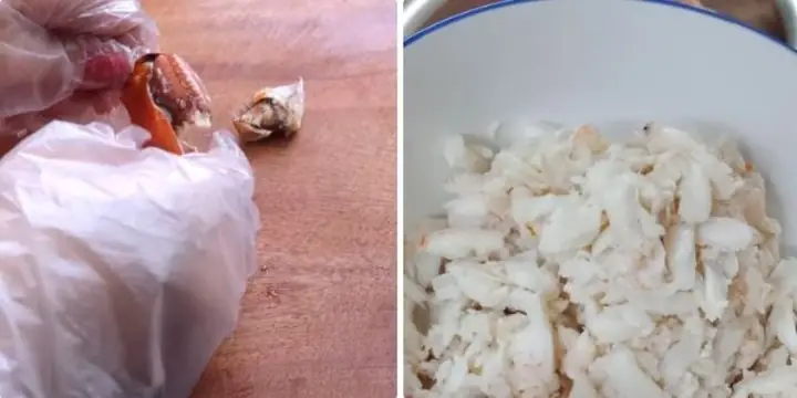 Bước 1: Sơ chế cua