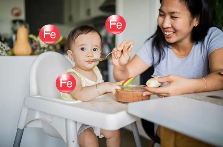 Cung cấp chất sắt cho bé