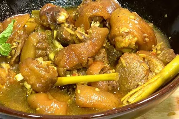 4.4. Cách nấu giò heo giả cầy kiểu miền Trung