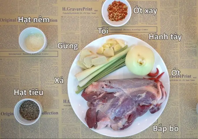 Chuẩn bị nguyên liệu