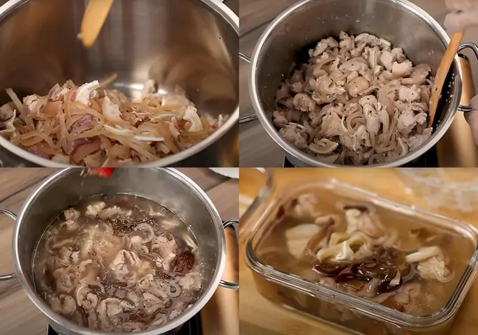 Các bước làm thịt kho đông