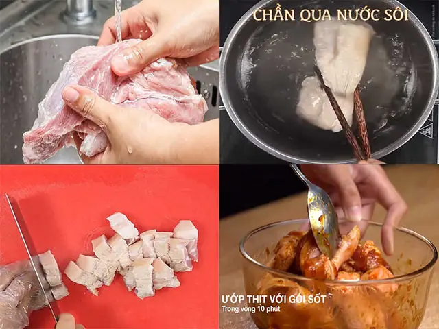 Bước 1Sơ chế thịt