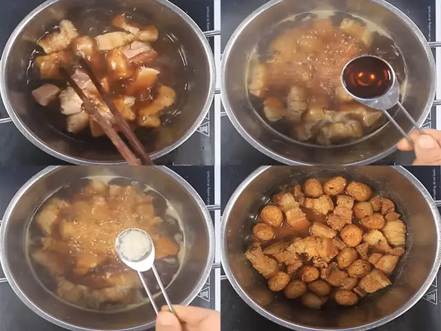 Bước 3Nấu thịt kho tàu