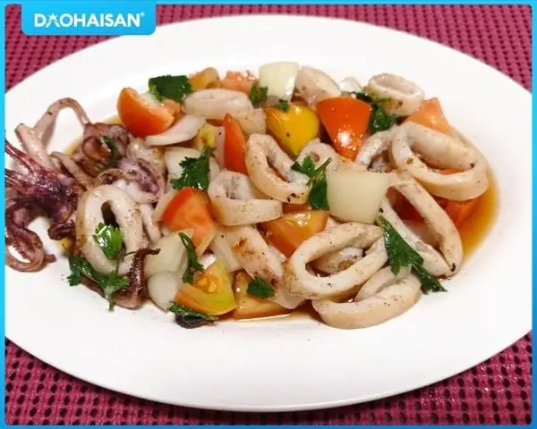 Mực xào dứa cà chua