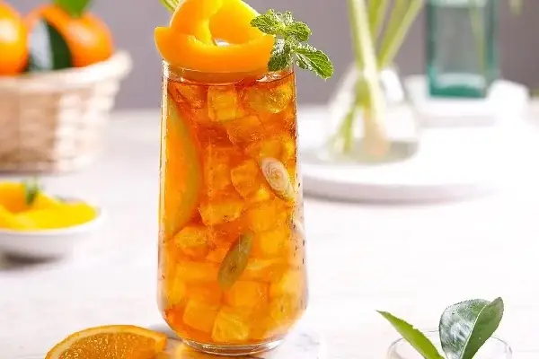 Cách làm trà đào dầm Cách làm trà đào dầm