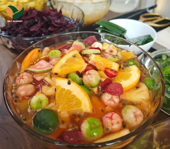 Nguyên liệu để pha trà trái cây nhiệt đới Nguyên liệu để pha trà trái cây nhiệt đới