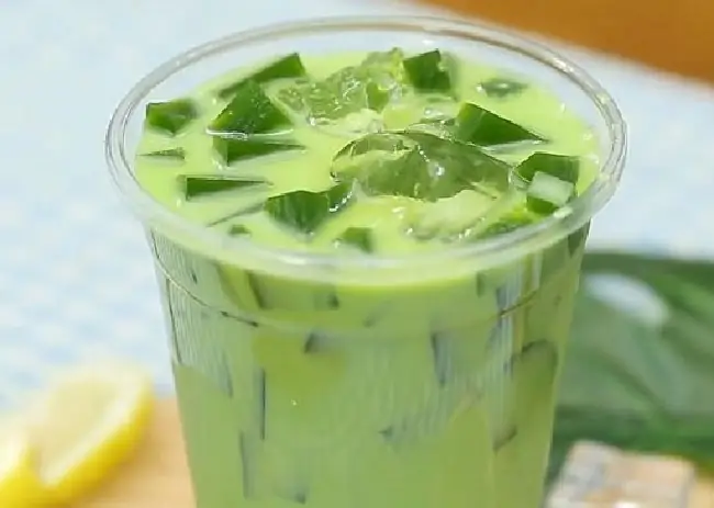 1. Cách nấu trà sữa thái xanh với bột béo