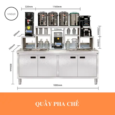 Free miễn phí tư vấn set up mở quán trà sữa & trải nghiệm quầy bar thực tế với máy móc thiết bị chuyên dụng tại Vinbar