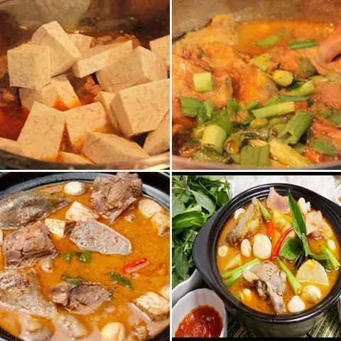 Bước 4: Cho khoai môn vào nấu cùng Bước 4: Cho khoai môn vào nấu cùng