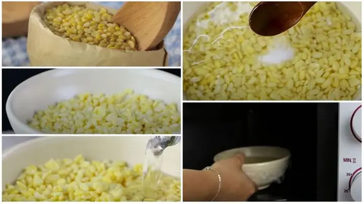 3.2. Các bước thực hiện nấu xôi vò bằng lò vi sóng