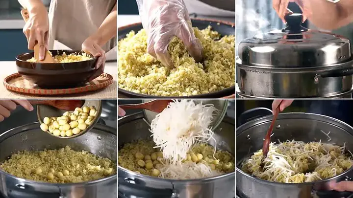 Bước 5: Hấp xôi