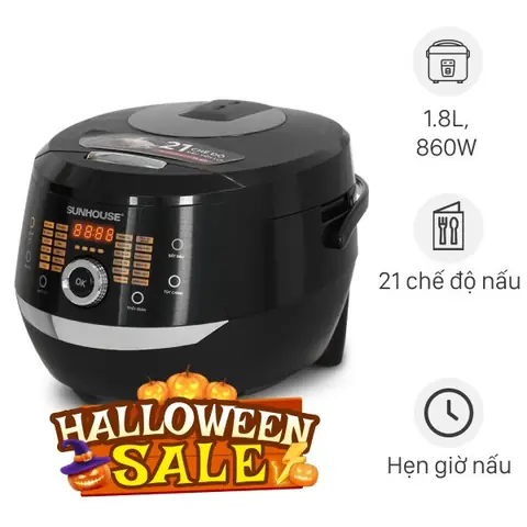 Nồi cơm điện tử Sunhouse 1.8 lít SHD8911