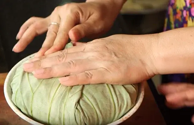 Gói nhân và hấp lại lần 2