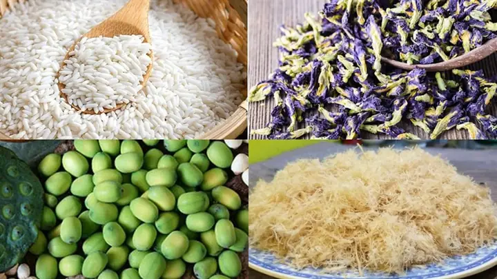 Công thức 1: Xôi hoa đậu biếc hạt sen truyền thống Công thức 1: Xôi hoa đậu biếc hạt sen truyền thống