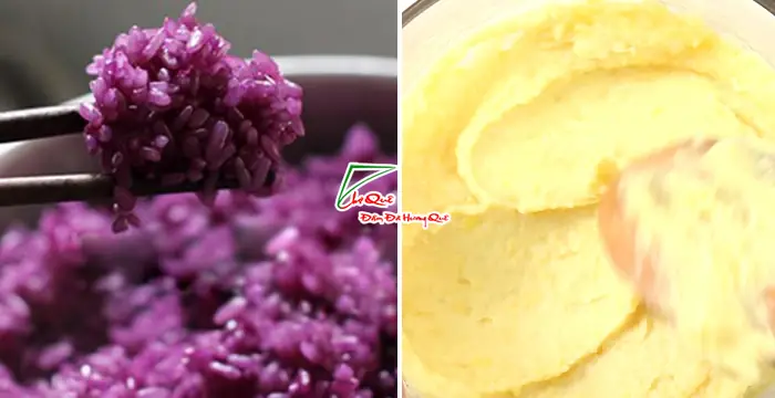 Cách nấu xôi lá cẩm đậu xanh cốt dừa thơm ngon