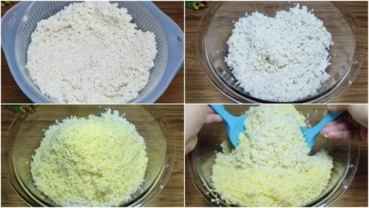 Bước 1: Ngâm gạo và đậu xanh