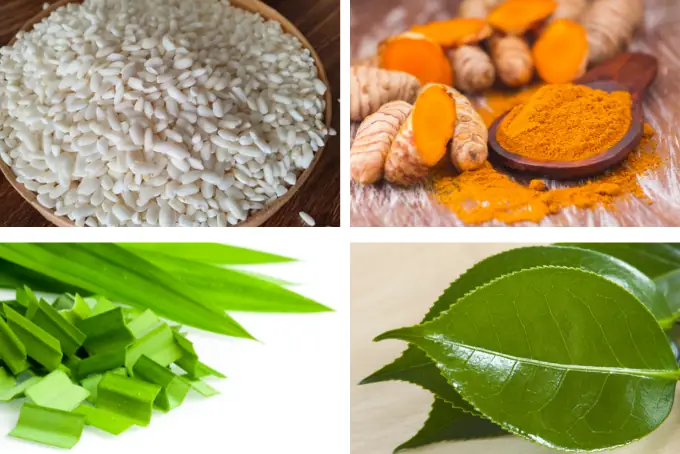 Nguyên liệu làm xôi ngũ sắc truyền thống