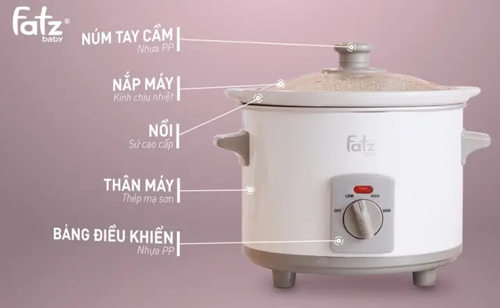 Đặc điểm nổi bật của nồi nấu chậm Fatz.