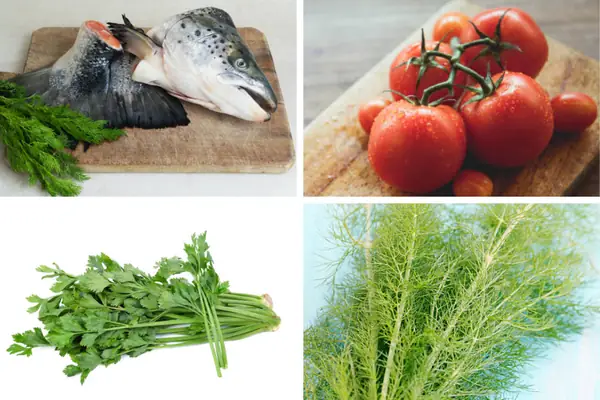 1.2. Đầu cá hồi nấu ngót 1.2. Đầu cá hồi nấu ngót