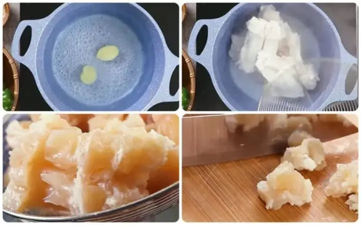 Bước 1: Sơ Chế Gân Bò