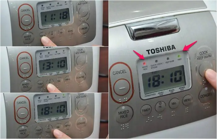 Bài Viết Sau Đây Sẽ Hướng Dẫn Cho Bạncách Nấu Cơmbằng Chế Độ Hẹn Giờ Củanồi Cơm Điện Tử Toshiba.