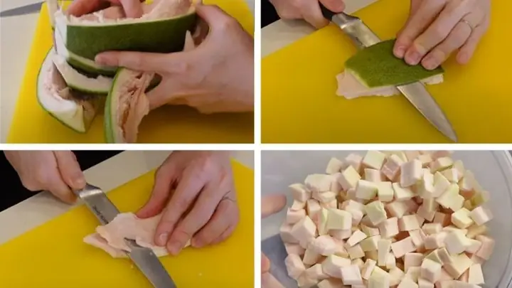 Bước 1sơ Chế Cùi Bưởi