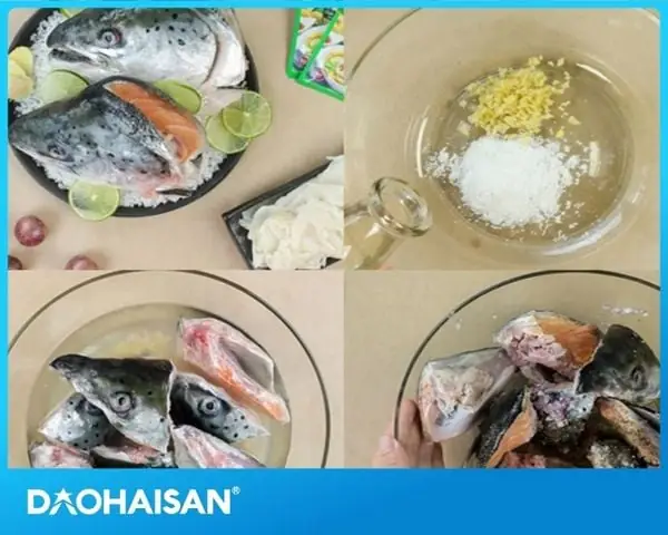 Các Bước Thực Hiện Đầu Cá Hồi Nấu Măng Chua