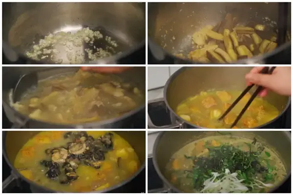 Bước 4: Làm ốc om chuối đậu