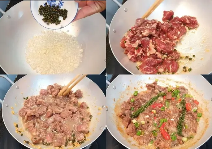 Kho Thịt Bò Với Tiêu Xanh Kho Thịt Bò Với Tiêu Xanh