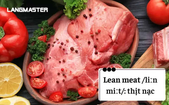 1.1 Từ vựng tiếng Anh về các loại thịt