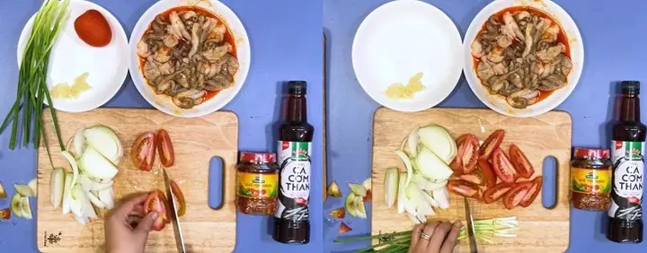 Các bước thực hiện món bạch tuộc xào sa tế