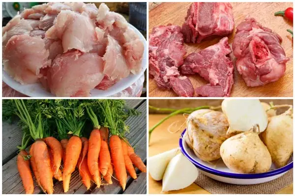 Nguyên liệu nấu bánh canh chả cá