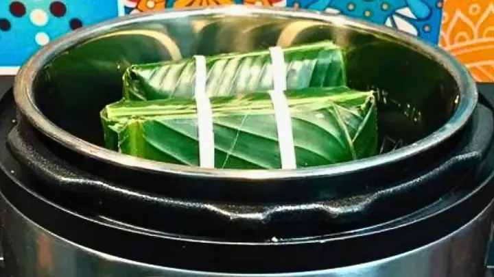 Bước 5: Luộc bánh chưng bằng nồi áp suất