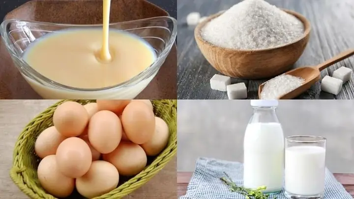 1Nguyên liệu làm caramen bánh flan